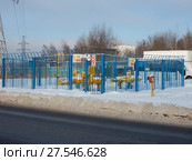 Газораспределительная станция. Район Метрогородок. Город Москва (2018 год). Редакционное фото, фотограф lana1501 / Фотобанк Лори