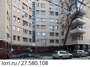 Москва, улица Сивцев Вражек переулок дом 15 (2017 год). Редакционное фото, фотограф Дмитрий Неумоин / Фотобанк Лори