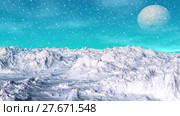 Alien Planet. Mountain. Animation. Panorama. 4K. Стоковая анимация, аниматор Parmenov Pavel / Фотобанк Лори