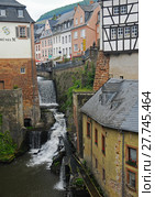 city town waterfall mill saar. Стоковое фото, фотограф Herbert Esser / PantherMedia / Фотобанк Лори