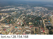 Top view the city of Nizhnevartovsk in spring (2017 год). Стоковое фото, фотограф Владимир Мельников / Фотобанк Лори