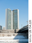 Здание мэрии Москвы - здание-книжка (бывшее здание СЭВ). Москва. Россия (2018 год). Редакционное фото, фотограф E. O. / Фотобанк Лори