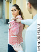 couple having bad quarrel. Стоковое фото, фотограф Яков Филимонов / Фотобанк Лори