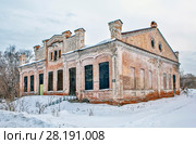 Тобольск. Бывший магазин купца Голева-Лебедева, а позже - купца Янушкевича на улице Мира, 5 (2018 год). Стоковое фото, фотограф Сергей Афанасьев / Фотобанк Лори
