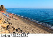Tyrrhenian sea beach, Campania, Italy (2017 год). Стоковое фото, фотограф Юрий Брыкайло / Фотобанк Лори