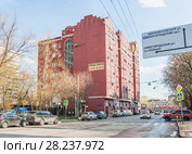 Большая Андроньевская улица, 23. Бывший "Буровский" дом. Научно-исследовательский и информационный центр систем управления "ЭКОР" (2015 год). Редакционное фото, фотограф Алёшина Оксана / Фотобанк Лори
