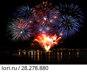 Celebratory bright firework. Стоковое фото, фотограф ElenArt / Фотобанк Лори