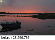 Закат на Белом море на Соловках (2017 год). Редакционное фото, фотограф Natalia Sidorova / Фотобанк Лори