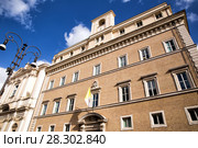 Pontifical Gregorian University (Gregoriana) Building Facade in Rome, Italy (2013 год). Стоковое фото, фотограф Евгений Ткачёв / Фотобанк Лори
