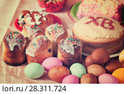 Easter cakes and eggs. Стоковое фото, фотограф Яков Филимонов / Фотобанк Лори