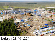 Усть-Тегусское нефтяное месторождение, Тюменская область. Обустройство нового месторождения. Стоковое фото, фотограф Александр Циликин / Фотобанк Лори