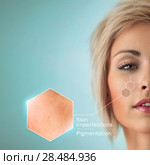 Bright closeup portrait of beautiful woman with skin crops. Skincare concept. Стоковое фото, фотограф Kirill Kedrinskiy / Ingram Publishing / Фотобанк Лори
