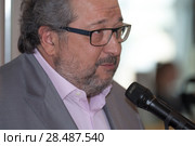 Российский предприниматель Борис Минц во время пресс-конференции перед началом 14-го Международного фестиваля «Москва встречает друзей» в Москве, Россия (2017 год). Редакционное фото, фотограф Николай Винокуров / Фотобанк Лори