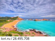 Cala Pregonda in Menorca at Balearic islands es Mercadal. Стоковое фото, фотограф Tono Balaguer / Ingram Publishing / Фотобанк Лори