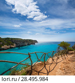Cala Macarella Ciudadela Menorca turquoise Mediterranean sea in Balearic islands. Стоковое фото, фотограф Tono Balaguer / Ingram Publishing / Фотобанк Лори