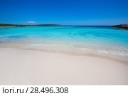 Menorca Son Saura beach in Ciutadella turquoise color at Balearic islands. Стоковое фото, фотограф Tono Balaguer / Ingram Publishing / Фотобанк Лори