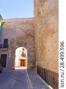Segorbe Castellon Torre de la Carcel Portal de Teruel in Spain Valencian Community (2013 год). Стоковое фото, фотограф Tono Balaguer / Ingram Publishing / Фотобанк Лори