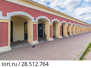 Торговые ряды (Каменные ряды), 50-е годы XIX в. Владимирская область, город Киржач, улица Гагарина, 29 (2018 год). Редакционное фото, фотограф Владимир Сергеев / Фотобанк Лори