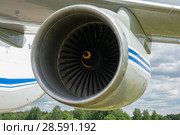 Двигатель Д-18Т на самолете Ан-124-100 Руслан (2018 год). Редакционное фото, фотограф Alexei Tavix / Фотобанк Лори