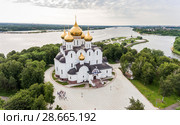 Успенский собор, Ярославль, аэросъемка (2018 год). Стоковое фото, фотограф Андрей Пожарский / Фотобанк Лори