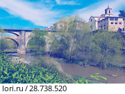Ancient bridge at Roda de Ter (2017 год). Стоковое фото, фотограф Яков Филимонов / Фотобанк Лори