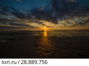 Красочный закат на море. Стоковое фото, фотограф Яковлев Сергей / Фотобанк Лори