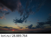 Красочный закат на море. Стоковое фото, фотограф Яковлев Сергей / Фотобанк Лори
