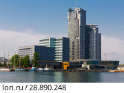 Image of port area at Baltic Sea in old city Gdynia in Poland (2018 год). Стоковое фото, фотограф Яков Филимонов / Фотобанк Лори