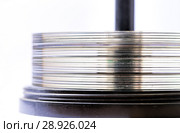 Blank Disk Spindle (isolated on white) Стоковое фото, фотограф Евгений Ткачёв / Фотобанк Лори