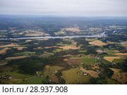 Suburbs of Oslo in flight heights. Стоковое фото, фотограф Некрасов Андрей / Фотобанк Лори