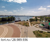 Admiralteyskaya square in city of Voronezh in Russia (2018 год). Стоковое фото, фотограф Володина Ольга / Фотобанк Лори