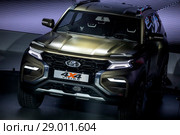 Презентация концепта нового российского внедорожника Lada 4х4 Vision на Московском международном автомобильном салоне (ММАС – 2018) в МВЦ "Крокус Экспо", Россия. Редакционное фото, фотограф Николай Винокуров / Фотобанк Лори