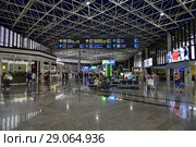 Sochi, Russia - June 6. 2018. interior of international airport Adler. Редакционное фото, фотограф Володина Ольга / Фотобанк Лори
