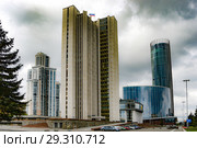 Екатеринбург . Екатеринбург-Сити на фоне осеннего неба . Редакционное фото, фотограф Сергеев Валерий / Фотобанк Лори