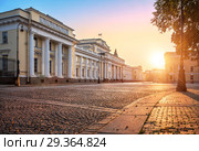 Российский этнографический музей ранним утром. Санкт-Петербург. Russian Museum of Ethnography in the early morning (2018 год). Редакционное фото, фотограф Baturina Yuliya / Фотобанк Лори
