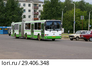 Кострома. Автобус особо большой вместимости ЛиАЗ-6212 на площади Широкова (2007 год). Редакционное фото, фотограф Дмитрий Щукин / Фотобанк Лори