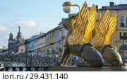 Санкт-Петербург. Грифоны Банковского моста (2016 год). Редакционное фото, фотограф Александр Алексеев / Фотобанк Лори