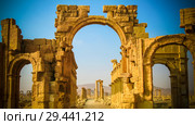 Roman Palmyra arch, now destroyed (2011 год). Стоковое фото, фотограф Сергей Майоров / Фотобанк Лори