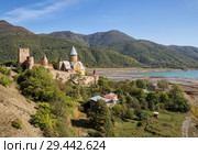 Ananuri medieval fortress on Aragvi river and Zhinvali reservoir in Georgia (2018 год). Стоковое фото, фотограф Юлия Бабкина / Фотобанк Лори