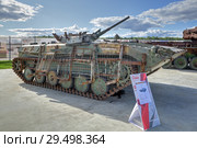 Международный военно-технический форум "Армия-2018". Сирийская экспозиция. Советская гусеничная боевая машина пехоты БМП-1, захваченная у террористов в Сирии. Кубинка, военно-патриотический парк "Патриот" Редакционное фото, фотограф Игорь Долгов / Фотобанк Лори