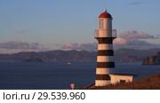 Petropavlovsk Lighthouse on Pacific Coast of Kamchatka Peninsula (2018 год). Стоковое видео, видеограф А. А. Пирагис / Фотобанк Лори