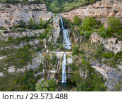 Image of picturesque waterfall on Sant Miquel del Fai (2018 год). Стоковое фото, фотограф Яков Филимонов / Фотобанк Лори