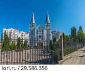 Church of Evangelical Christian Baptists in Odessa, Ukraine (2018 год). Стоковое фото, фотограф Sergii Zarev / Фотобанк Лори