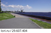Город Сургут. Речной порт. Surgut sity. River port. (2015 год). Стоковое видео, видеограф Евгений Романов / Фотобанк Лори