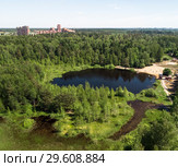 Black Lake in a Zelenograd in Moscow, Russia (2018 год). Стоковое фото, фотограф Володина Ольга / Фотобанк Лори
