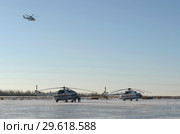 Вертолёты на подмосковном аэродроме Мячково (2016 год). Редакционное фото, фотограф Free Wind / Фотобанк Лори