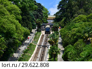 Funicular Central Military Sanatorium in Sochi, Russia (2018 год). Стоковое фото, фотограф Володина Ольга / Фотобанк Лори