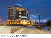 Карелия. Петрозаводск. Гостиница "Космос". Cosmos Petrozavodsk Hotel (2018 год). Редакционное фото, фотограф Литвяк Игорь / Фотобанк Лори