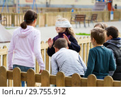 Children playing outdoors. Стоковое фото, фотограф Яков Филимонов / Фотобанк Лори