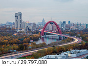 Россия. Москва. Живописный мост (2018 год). Редакционное фото, фотограф Литвяк Игорь / Фотобанк Лори